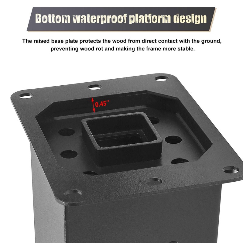 4x4 Post Base 8 Pcs,(Inner Size 3.6x3.6) Wood Fence Post