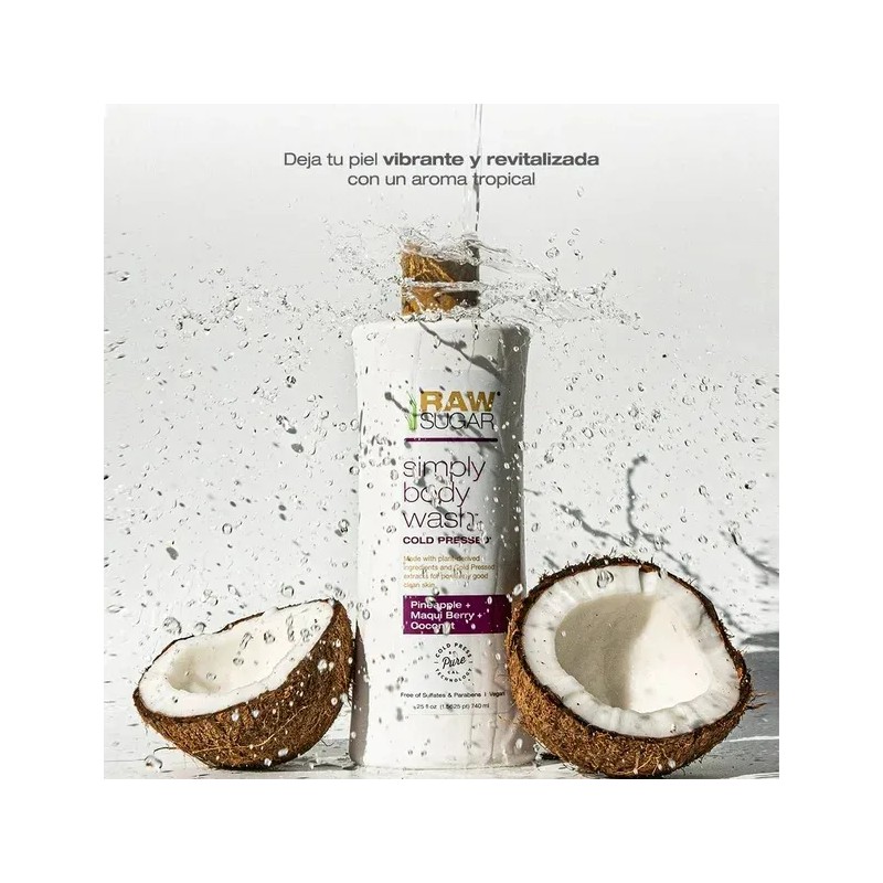 Jabón Liquido Corporal Piña Coco Bayas De Maqui 740ml Raw
