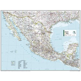 National Geographic Maps: Mexico Wall Map - Compact - 21 x 16 inches - Front Lamination