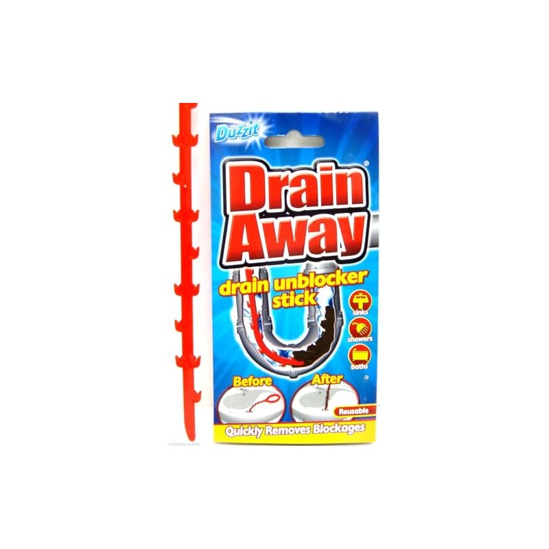 151 Duzzit Drain Away Household Drain Unblock Stick – Reusable