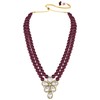 Aheli Crystal Pearl Long Collar con pendientes de caída Conjunto