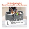 VEVOR Foldable Dog Bathtub Elevated Grey Shower Station for Small