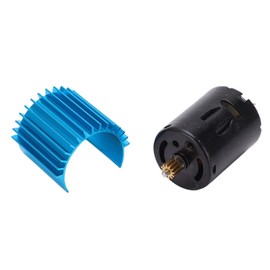 RiToEasysports RC Car Motor,52000 RPM High Speed Aluminum Alloy and Copper Material 370 Motor + Radiator for D12 RC Car Upgrade Parts(Blue) Model Car Accessories