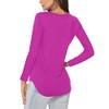 Florboom Women's T-shirt, long-sleeved/short-sleeved V-neck top, summer basic shirt, Mallow