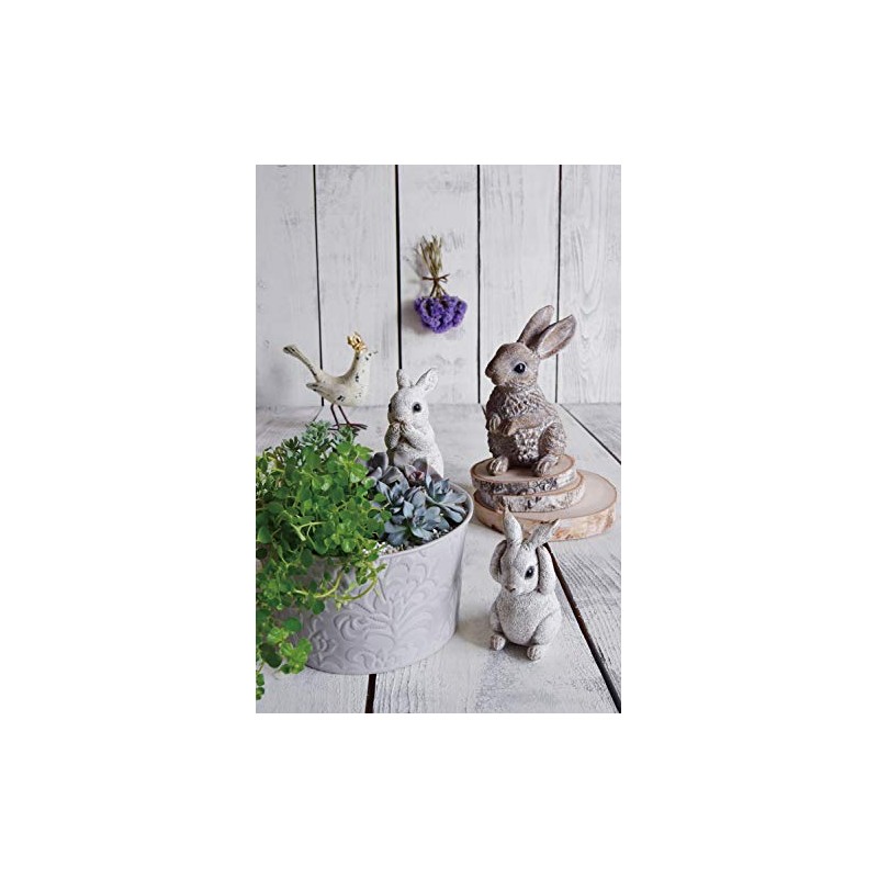 Carnac Resin Antique Animal Rabbit 03, White, 2.3 x 3.1