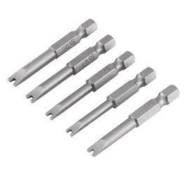 Uacen 5 Pcs Screwdriver U Type, U Shape Bits U4 U5 U6 U7 U8 1/4 Inch Hexagon Magnetic Screwdriver U Shape S2 Screwdriver Drill Bits for Electronic Appliances