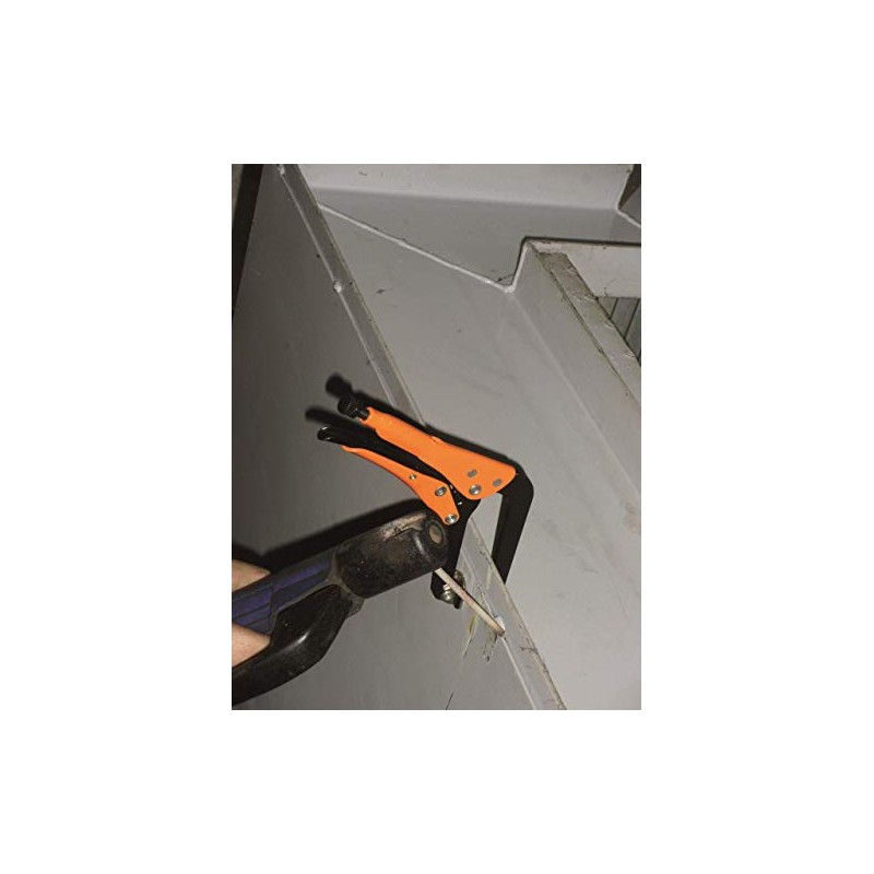 Grip-On 233A06 6-Inch Angled Self-Adapting Jaws Locking Pliers with Swivel