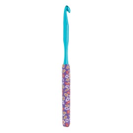 The Quilted Bear Crochet Hooks - Premium Soft Grip Floral Crochet Hooks with Ergonomic Polymer Clay Handle (7.0mm Crochet Hook)