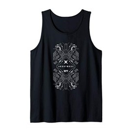 Futuristic Cyberpunk Tech-wear - Geometric HUD SciFi fans Tank Top