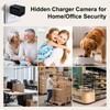 Charger Camera, 1080P Mini Cameras Nanny Cam Video Recorder with