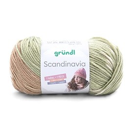 Gründl Scandinavia, Norwegian pattern straight from the ball, 100 g/165 m, 70% polyacrylic/30% wool, NS 4-5 (08 camel-pastel green-natural)