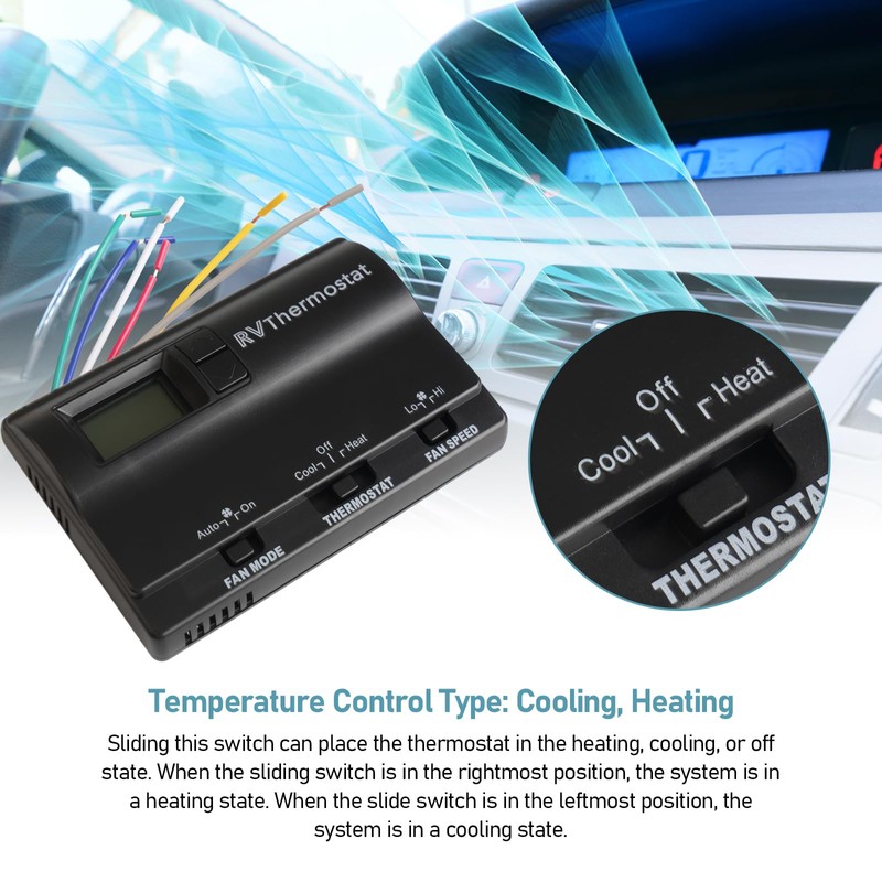 8330D3351 Wall Mounted Digital Cooling and Heating Thermostat, Suitable for