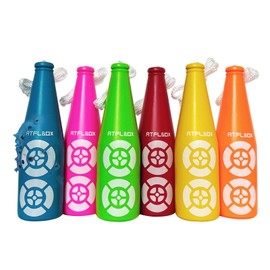 Atflbox Shatterproof Plastic Bottle Target for Shooting, 6 Bright Colors with Hanging Rope for Target Practice, Ideal for Indoor and Outdoor Training