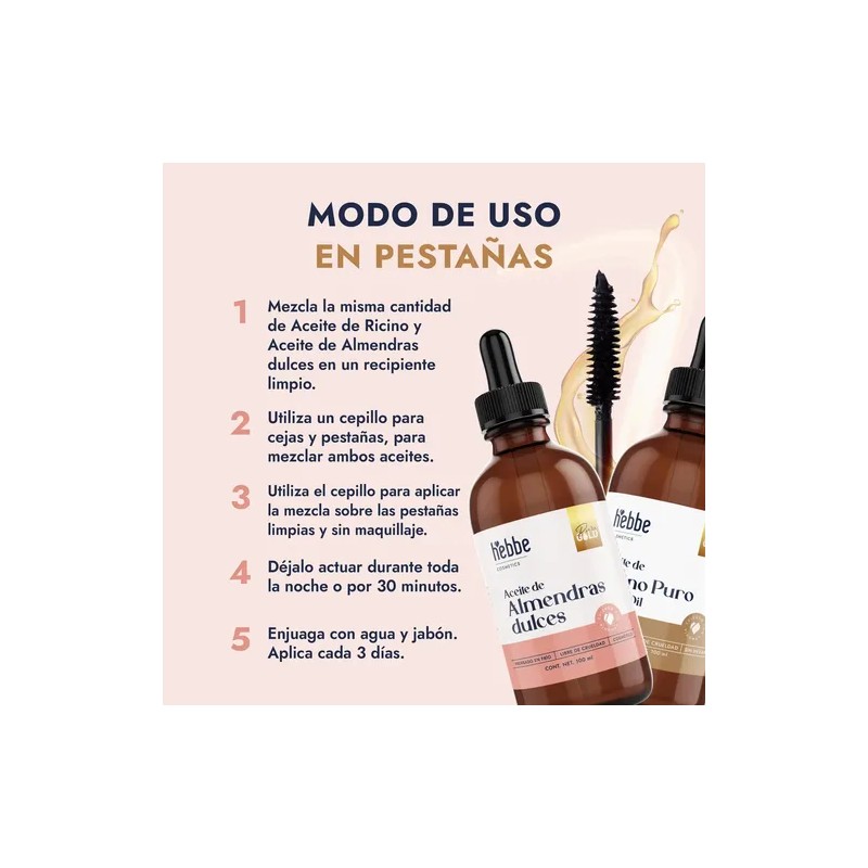 Aceite De Ricino Puro Aceite De Almendras Dulces 100ml Cu