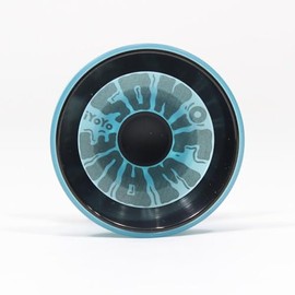 iYoYo SONicWAVE Yo-Yo - Stainless Steel Rings - Polycarbonate YoYo (Light Blue/Black Hub/Black Ring)