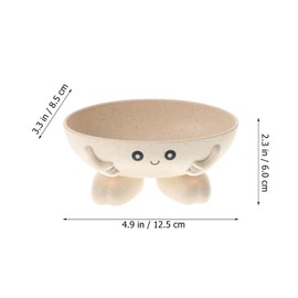 Kids Soap Holder Cute Cartoon Kawaii Lovely Soap Dish Children Girls Bar Bathroom Sink Kitchen Countertop Shower Soap Box Straw Soap Case