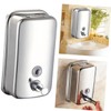 WOONEKY Hand Press Liquid Soap Dispenser Refillable Wall-Mounted Stainless Steel