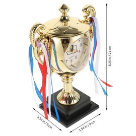 Trophy Alarm Clock Retro Silent Alarm Clocks for Office Bedroom Elderly Adults School Easy to Read Non Ticking
