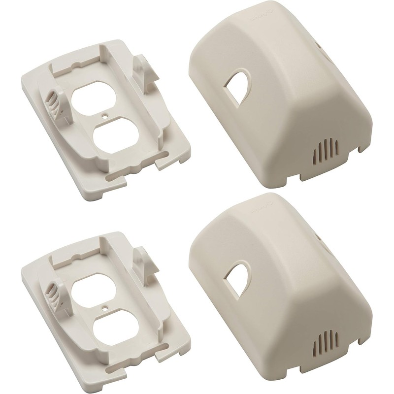Safety 1st Outlet Cover/Short de cordón, blanco, 2 unidades