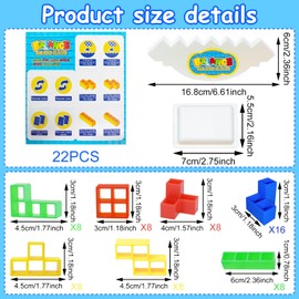 SPHERETRON 64 Tetra Tower Game, Tetris Game Children, Decompression Balance Building Blocks, Stacking Tower Wobble Tower Balance Game, Colourful Creative Stacking Game Toy for Boys and Girls from