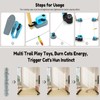 AsFrost Upgraded Interactive Cat Toy for Indoor Cats Chase/Run/Hunt-SkyBlue