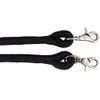 PFIFF 102937 Knot Halter with Reins, Snap Carabiner Swivels, Black,