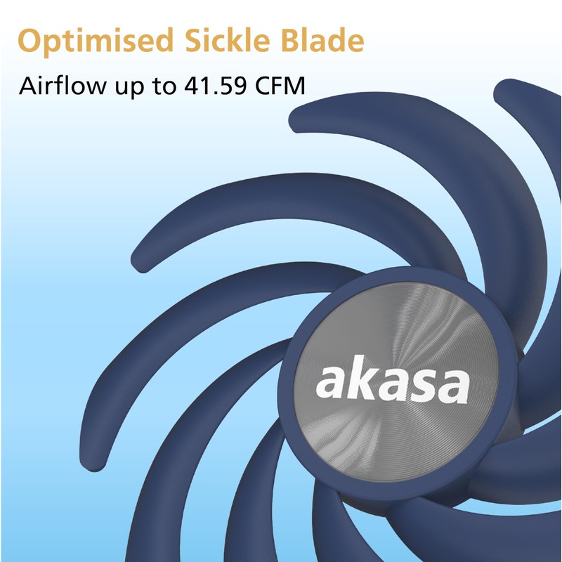 Akasa Alucia XS12, 120 mm PWM Case Fan, High Performance