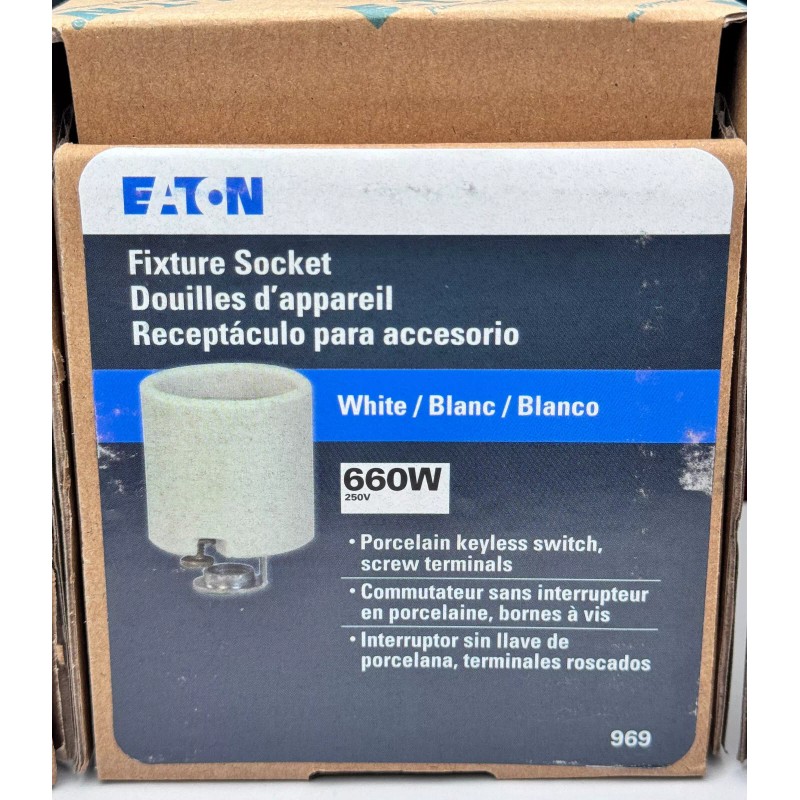 Eaton 10 Pack - Eaton Medium Base E26 E27 Porcelain