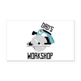 CafePress Dad's Workshop Rectangle Car Bumper Magnet