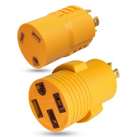 L14-30P to 50A 14-50R and 30A TT-30R RV Generator Transfer Switch Adapter Kit, 30A 4 Prong Twist Locking Generator Plug to 50A for RV Camper Generator