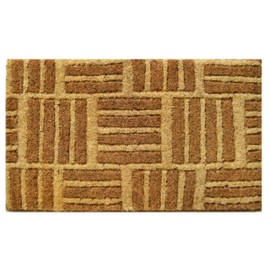 Imports Decor Coir Doormat, Criss Cross, 18-Inch by 30-Inch
