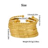 FUNOJOY Gold Bangle Bracelets Set for Women, Multi Layer Stackable