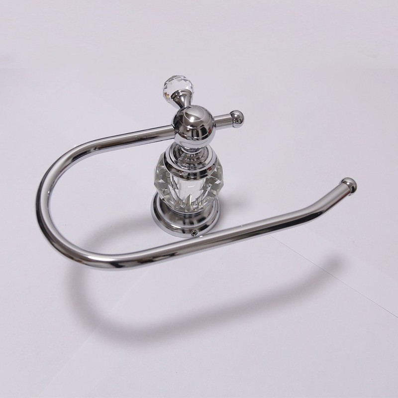 Nokozan Luxury Crystal Series Toilet Paper Holder Wall Mouted, Chrome
