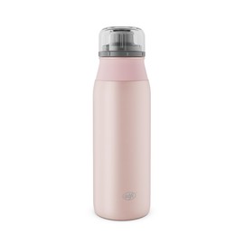 alfi Element Bottle 600 ml, Pink Pastel Matt, Lightweight Stainless Steel Drinking Bottle, Completely Leak-Proof with Screw Cap, for Carbonated Drinks, Small, Dishwasher Safe, BPA-Free