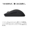 AIM1 Shigure Black Gaming Mouse, Wireless Mouse, Symmetrical, 1.6 oz