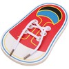 Wooden Shoe Lacing Practice Board, Learn to Tie Training Kit,
