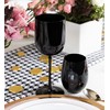 PLASTICPRO Black Plastic Wine Glasses Set of 5 Elegant Wine