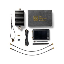 TinySA Ultra ZS405 Spectrum Analyzer + 25W 10db ATTENUATOR, 100kHz-5.3GHz V0.4.5 4inch Portable Tiny Frequency Analyzer with 32gb Card & 3000mAh Battery, 2 in1 Signal Generator 100kHz to 800MHz