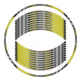 CBR 17 inch Wheel Rim Stickers Decals Tape Compatible with CBR1000RR 2004-2025 Motorcycle Reflective Rim Tapes Sticker Stripe(Yellow)