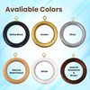 Premium 12 Pcs Wooden Curtain Drapery Rings, Silver for 1