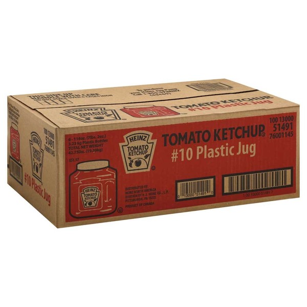 Heinz #10 Ketchup Plastic Jug 114 Oz (Pack of 6)