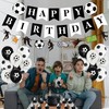 Footbal Themed Birthday Party Decorations - 33 Pcs Black And