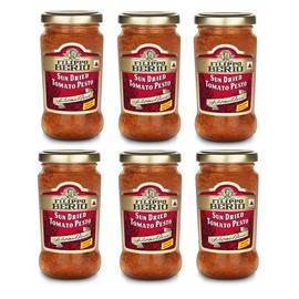 Filippo Berio Pesto, Sun Dried Tomato, 6.7 Ounce Glass Jar, Pack of 6