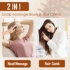 2 Stück Kopfmassage Bürste aus Holz, 2 in1 Kopfhaut Massagebürste