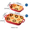 ONCCI Ceramic Baking Dish Set, 2-Piece Hand-painted Porcelain Rectangular Bakware