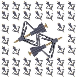 50PCS Plasterboard Wall Plugs Set Drywall Anchors Plasterboard Fixings with Screws Drywall Cavity Fixings Universal Drywall Anchors Heavy Duty for Plasterboard Fixings