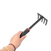 Steel Garden Rake with 5 Prongs - Small Rake for
