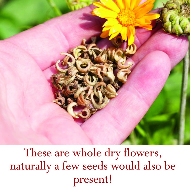 Foothills Naturals Calendula Flowers Whole Organic - 1 Pound/454 Grams.