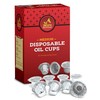 Ner Mitzvah Disposable Foil Menorah Drip Cups for Oil Menorahs