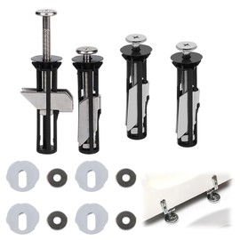 4 Pcs Universal Toilet Seat Bolts and Screws, Stainless Steel Toilet Seat Fixings for Top Lid Hinges, Easy Install Replacement Toilet Seats Fitting Kit